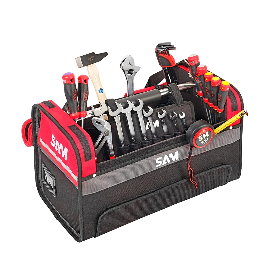 Caisse textile 30l avec 28 outils 1er équipement SAM - CP28BAG