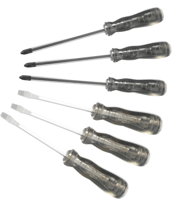 Jeu 6 tournevis a frapper acetate fente et pozidriv SAM - TCETPHJ6