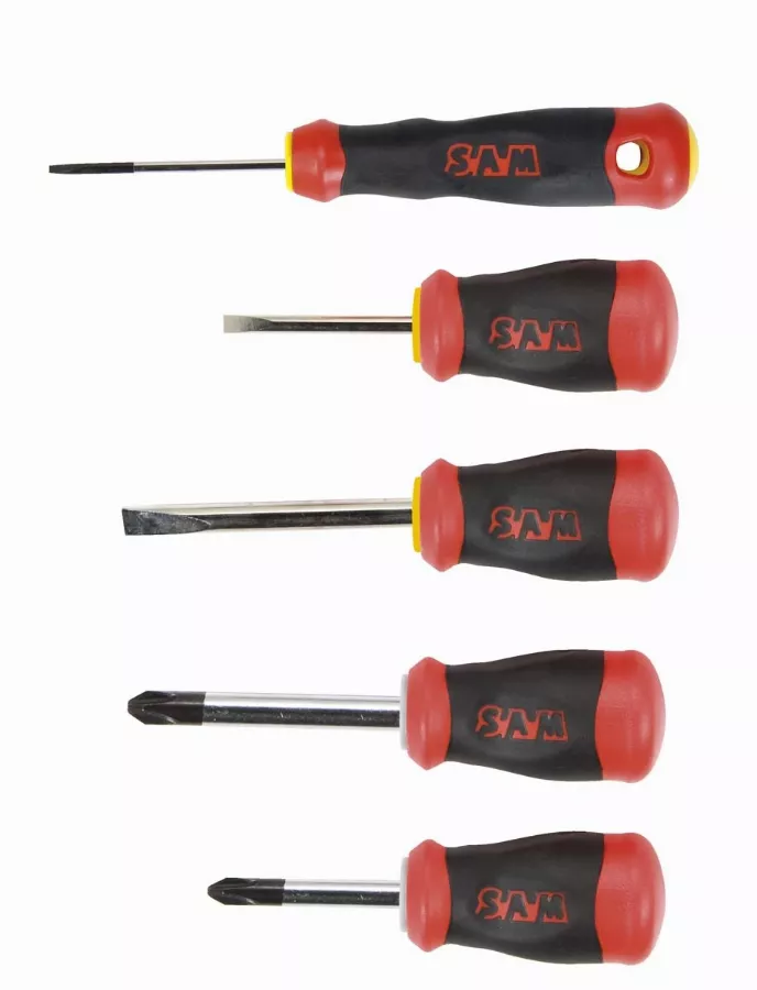 Jeu de 5 tournevis s1 tom pouce fente phillips SAM - TJ5