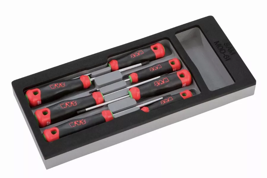 Module mousse 1/3 de 7 tournevis bi-matière torx® SAM - TXJ7MM