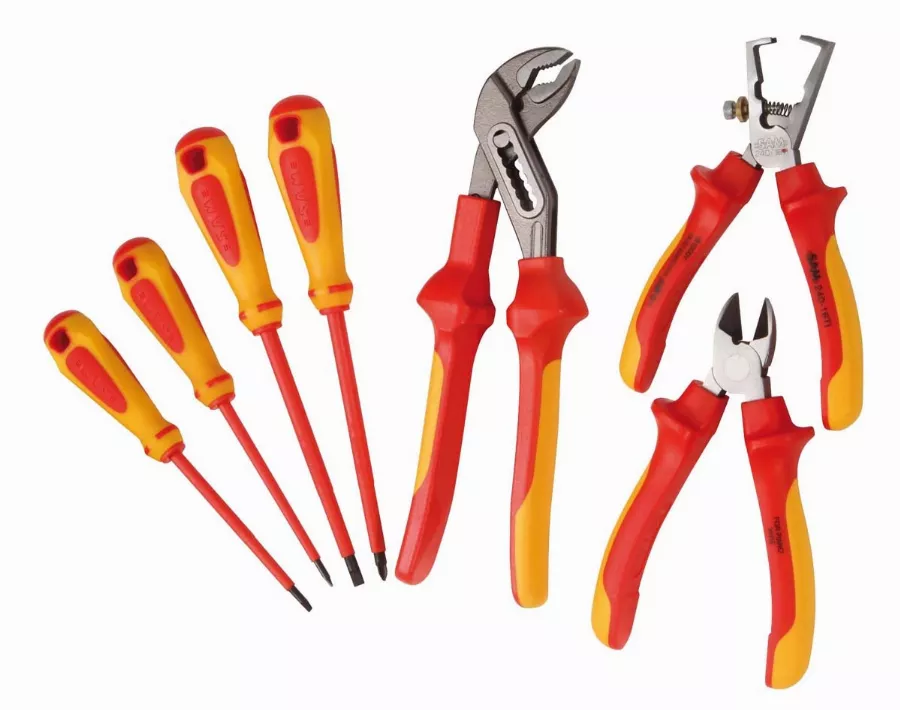 Jeu de 7 outils isoles 1000 volts 3 pinces + 4 tournevis vde SAM - ZTBPJ7