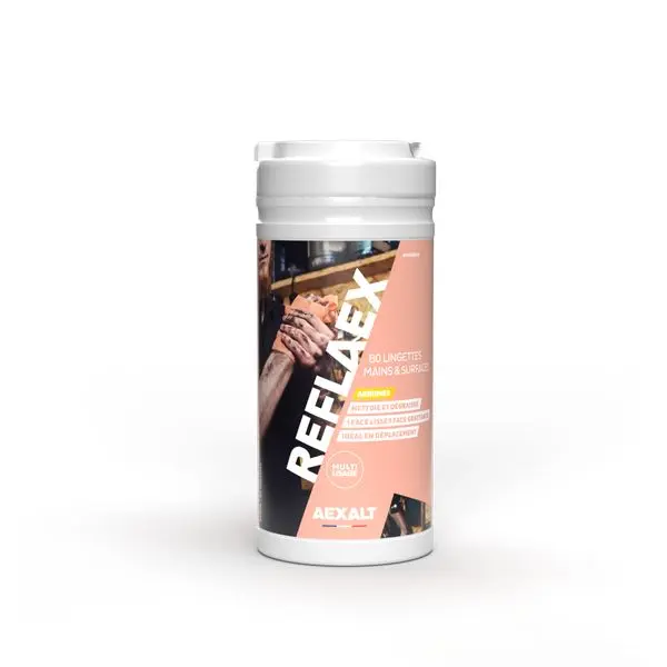 REFLAEX - Lingettes nettoyantes mains et surfaces - Boite de 80 - AEXALT- SA606