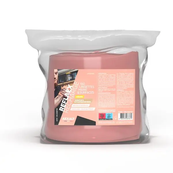 REFLAEX RECHARGE - Recharge lingettes mains et surfaces - 130 lingettes - AEXALT - SA767