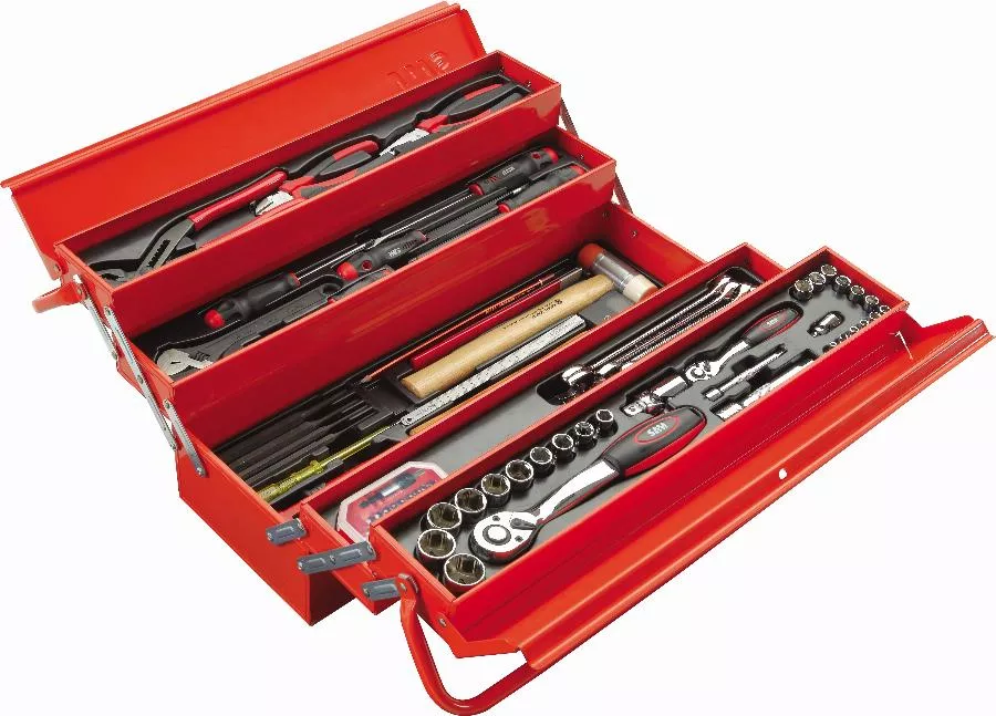 Caisse à outil métallique + 113 Outils maintenance SAM OUTILLAGE - CP-113BOX