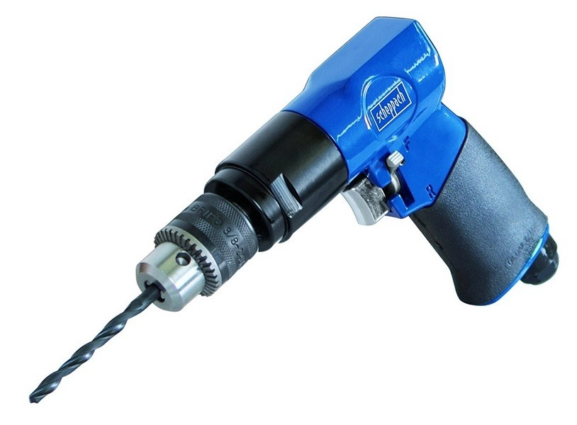 Perceuse pneumatique 3/8" SCHEPPACH avec accessoires - 10mm 6.3bar - 7906100714