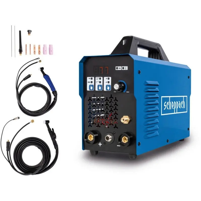 Poste à souder digital WIG1000Multi - Multi procédés TIG MMA - 15/160A - AMPS 230V Masque, Eletrodes et Buses incluses - SCHEPPACH - 5906611901