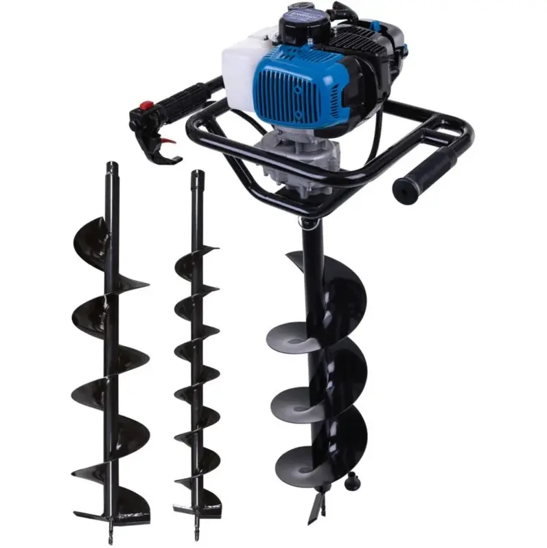 Tarière Thermique EB2000 - Tarière de jardin - 1450W - Longueur de la tarière 800mm - Maniable avec 2 poignées - Trous de forage max. 200mm - Forets 100, 150, 200mm inclus - SCHEPPACH - 5904704903