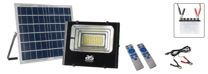 Projecteur solaire 25W SCHWABE avec télécommande - 46981