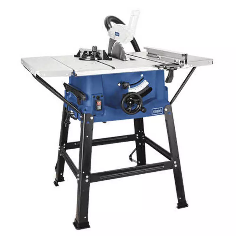 Scie circulaire sur table HS100S - Puissance 2000 W - Lame Ø 250 x 30 mm - Hauteur de coupe max 85 mm - Dimensions de la table 940 x 642 mm - SCHEPPACH - 5901310901