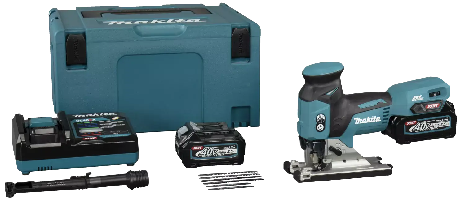 Scie sauteuse Pommeau XGT + 2 batteries 2,5 Ah + 1 Chargeur rapide + Coffret Makpac - MAKITA - JV001GD201