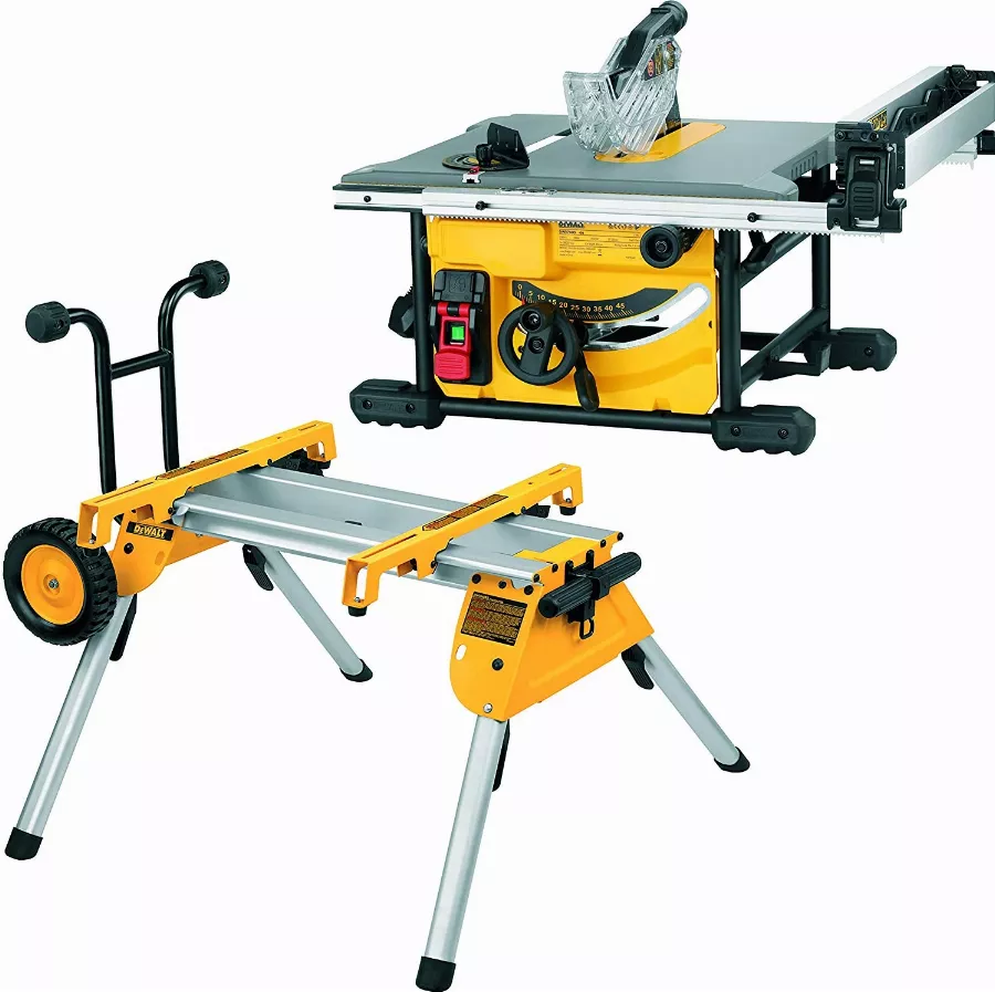Scie sur table 1850W210 mm DEWALT - avec piètement - DWE7485RS-QS