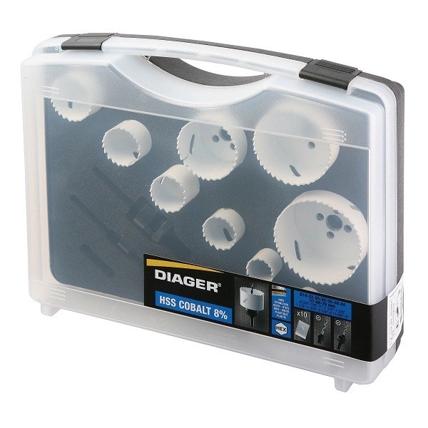 Mallette DIAGER 10 scie cloches cobalt - Spécial maintenance - 655C