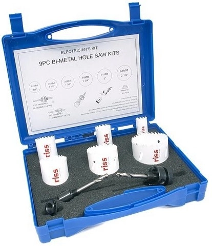 Coffret de 6 scies trépan bimétal RISS - Ø 22 à 68 mm - 3108V0