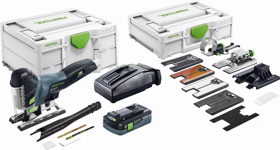 Scie sauteuse sans fil 18V FESTOOL PSC 420 HPC EBI-Set CARVEX - 1 batterie 4Ah + chargeur rapide + systainer 13 accessoires - 576523