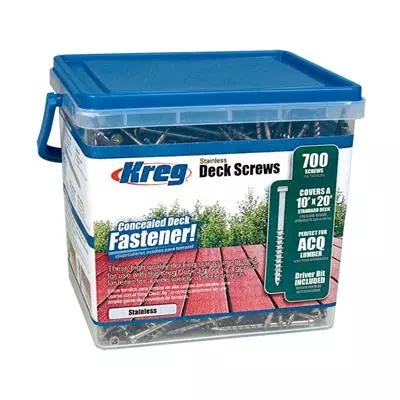 Vis INOX pour plancher - 51 mm - KREG - SDK-C2SS-700