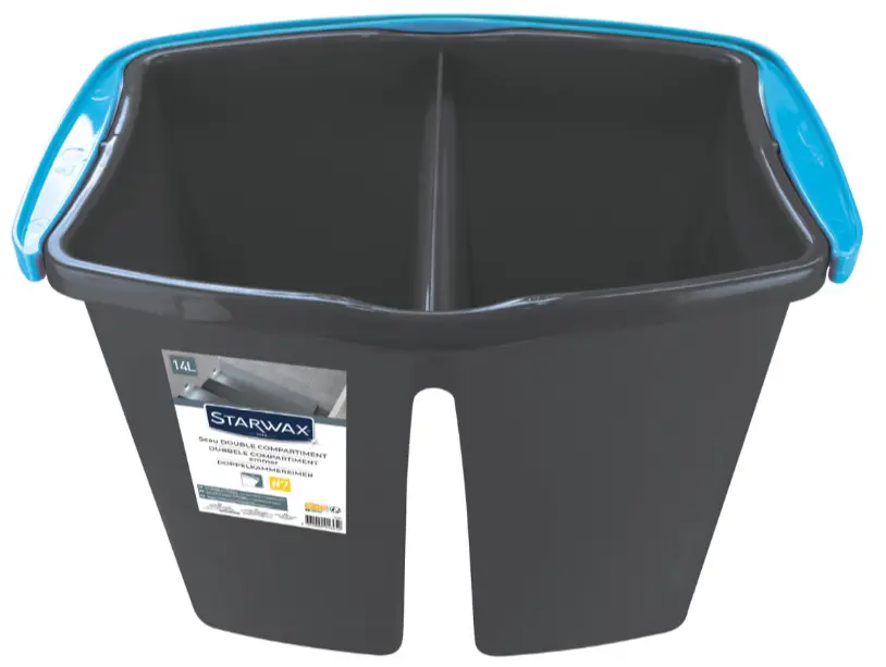 Seau double bac STARWAX 14L - 1645 - (sans l'essoreur)