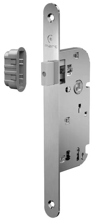 Serrure magnétique 519 MARQUES - Bec de cane Axe 50 Carré 7 avec gache - 1519150001