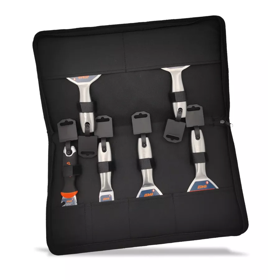 Lot EDMA Couteau à enduire - 6 outils + sacoche - 610161