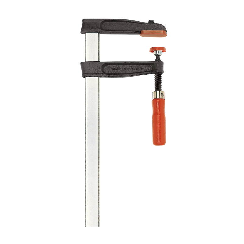 Presse à vis fonte et acier TGR - BESSEY - poignée bois - serrage 250 mm - saillie 80 mm - Rail 25x6 mm - TGR25B8