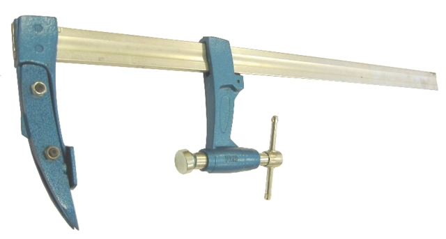 Serre joint charpentier URKO - serrage 400mm - saillie 120mm - rail 35x8mm - 4003J