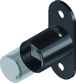 Serrure à poussoir OJMAR série Uno - sans cylindre avec rosace - 7004.27NI