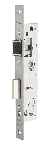 Boitier de serrure à cylindre profilé L36/A21/EA70 THIRARD réversible têtière INOX sans gâche / sans rouleau - 00015721