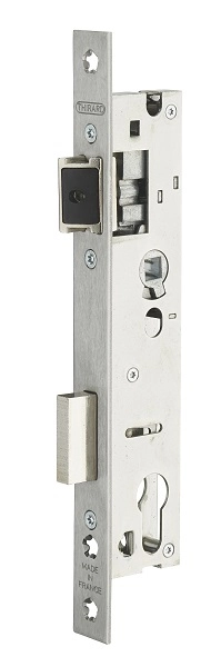 Boitier de serrure à cylindre profilé L39/A24/EA92 THIRARD réversible têtière INOX sans gâche / sans rouleau - 00015924