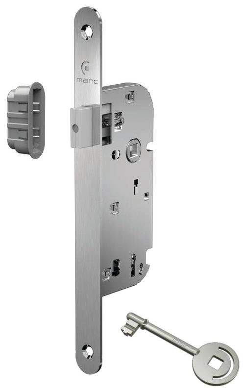 Serrure magnétique 519 MARQUES - Clé L Axe 50 Carré 7 avec gache - 1519350001