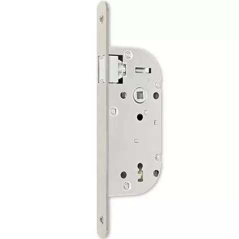 Serrure monopoint à larder axe à 50 mm NF inox même variure - sans gache réversible - Euro-elzett kft - g840e2d7k4 roz