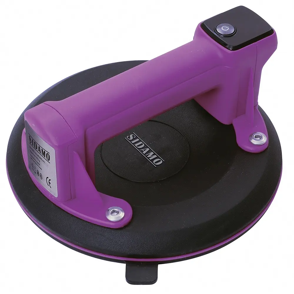 Ventouse à pompe électrique D.200mm 140kg PRO GRIP E-N - SIDAMO - 21255150