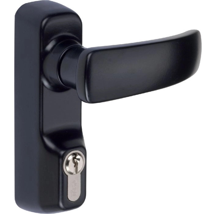 Ensemble béquille cylindre grand modèle ISEO anti-vandalisme - Noir - 94011005T 