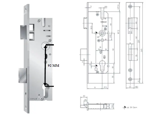 Coffre 1 point P/24 têtière U24x6 Axe 35 KFV - 3309963