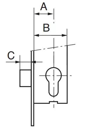 Coffre 3 points rouleau Entraxe 92 Carré 8 Tétière 22x2.5 Coffre 45 STREMLER 2 Tr de clé - 2274.45.0
