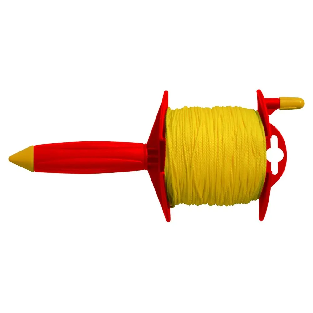 Cordeau sur enrouleur 100 m - Fil 1,5 mm - Tresse jaune - TALIAPLAST - 400440