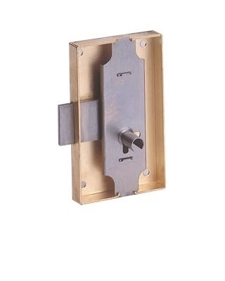 Serrure feuillard 12033 STÉ PICARDE - Laitonnée - Broche 20 mm - Droite - 12033/007/D