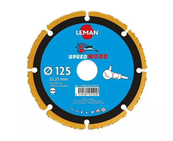 Disque au carbure SPEEDWOOD125  - Ø 125 mm - SPEED.WOOD125.