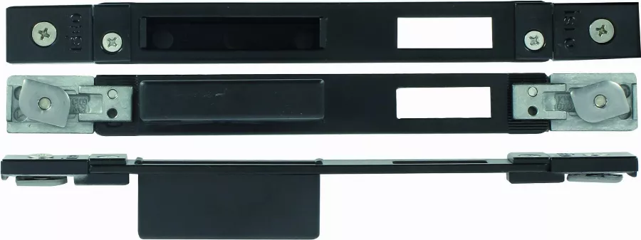 Gâche centrale réglable 21x240 mm ISEO pour serrure Performa - Vernis noir - 038631