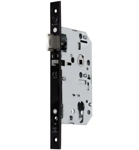 Serrure urgence à larder D457 VACHETTE - axe 50 mm - tétière réversible - noir droite - 14497000