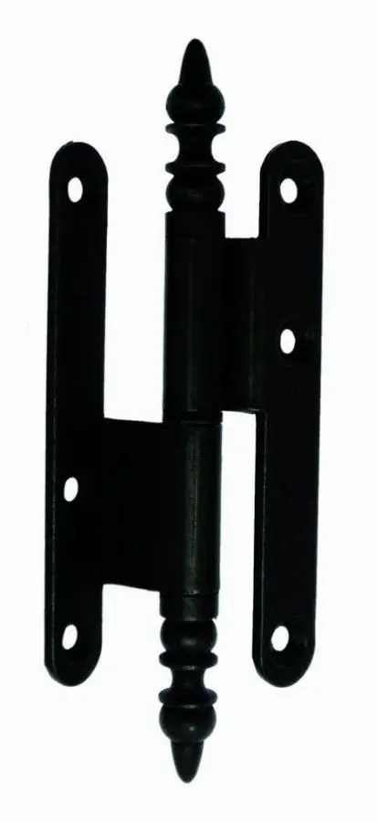 Paumelle rustique contrecoudée acier BROS - 110x60x70 - noir - droite - 23ARD1165