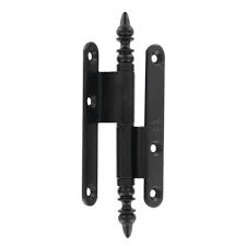 Paumelle rustique contrecoudée acier BROS - 110x60x70 - patiné verni - gauche - 23ARG1163