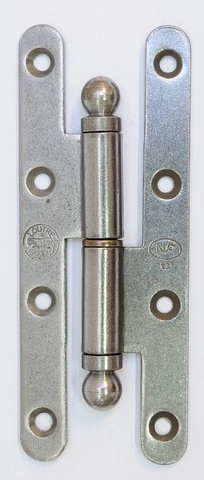 Paumelle boule acier poli N°27 BROS - 140x55 BR+Vase droite - 27ARD1451