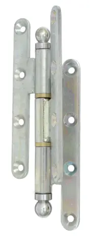 Paumelle 3 branches boule N°27 acier poli BROS - 140x55 BR + Vase droite - 27A3RD1451