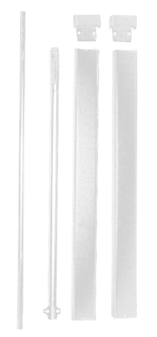 Kit tringle plate rallonge pour Horga THIRARD - Blanc - H.3m - 00032321