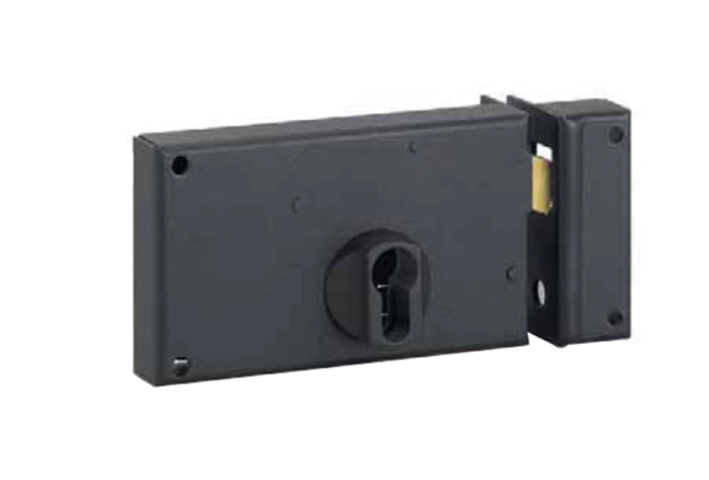 Serrure en applique pour cylindre profilé à crochet 140x83 mm THIRARD - Droite - 8118