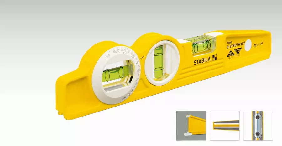 Niveau à bulle STABILA Type 81 sv rem w360 Torpedo 25cm - 16670