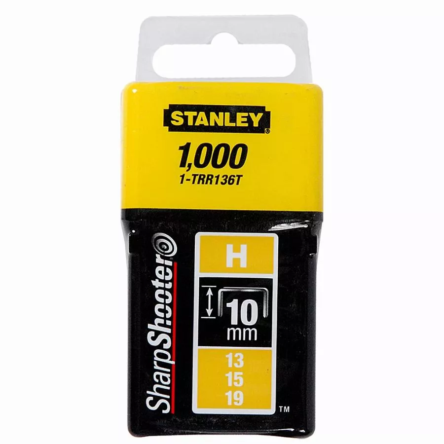 Agrafes STANLEY 6 mm - Type H - Boite de 1000 pièces - 1-TRR134T