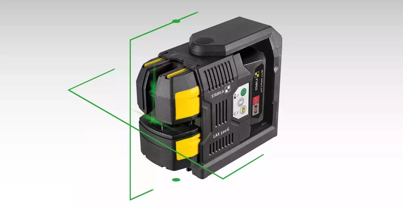 Laser lignes croisées et aplomb LAX 500 G, système 12 V, set 7 pièces, avec batterie et chargeur (UE) - STABILA - 19984