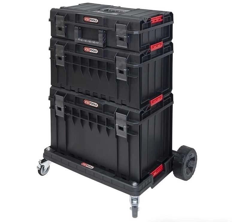 Ensemble de caisses SCM avec chariot de transport - 4 pièces - 850.0377