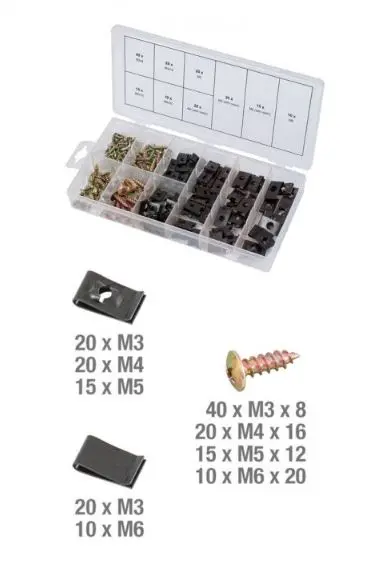 Assortiment de vis et d'écrous cage KS TOOLS - 170 pièces - 970.0530