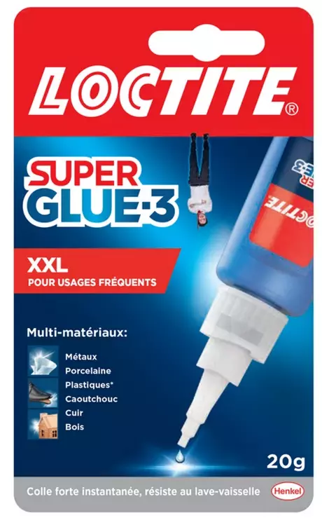 Colle cyanoacrylate superglue-3 liquide XXL - 2608834 - Henkel